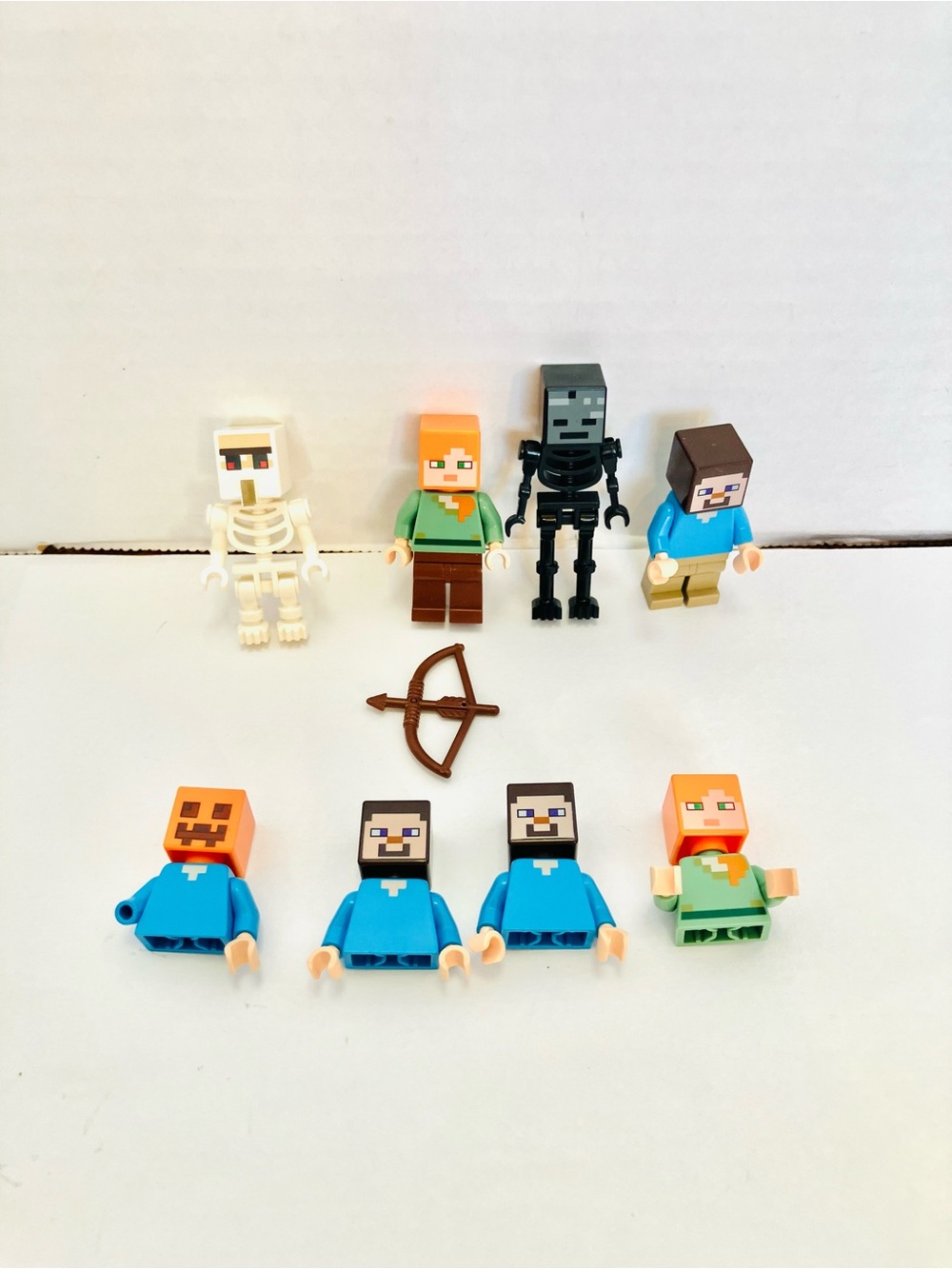 Lego Minecraft Mini Figures Lot(4) & Parts & Pieces Of Figures Read Incomplete